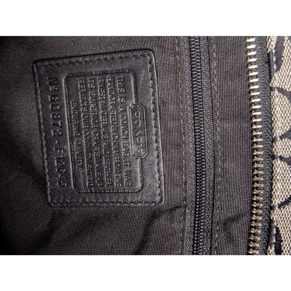 Coach Hamptons Signature F12645 Jacquard Tote Bag Black/Gray Preppy Shoulder - Picture 8 of 8